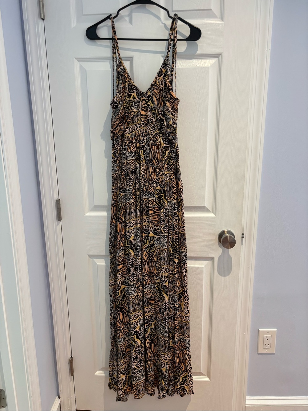 Fate Brown & Black Printed Maxi Dress